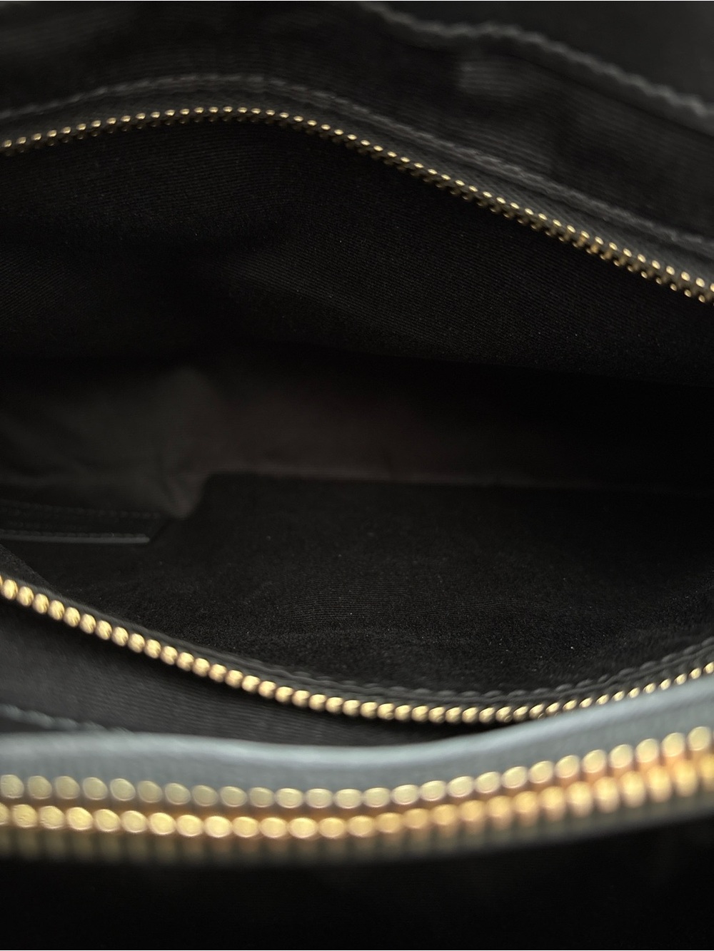Saint Laurent Black Quilted Chevron Leather Shoulder Bag with Gold YSL Logo - Picture 14 of 15
